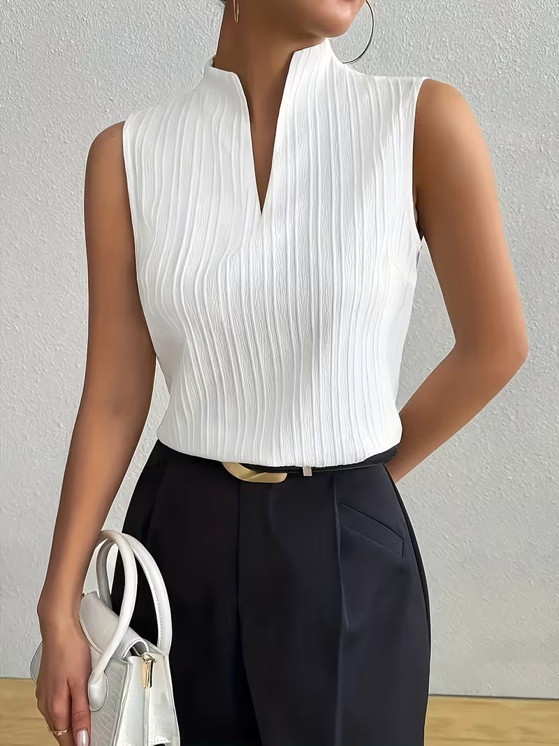 Women's V-Neck Sleeveless Top